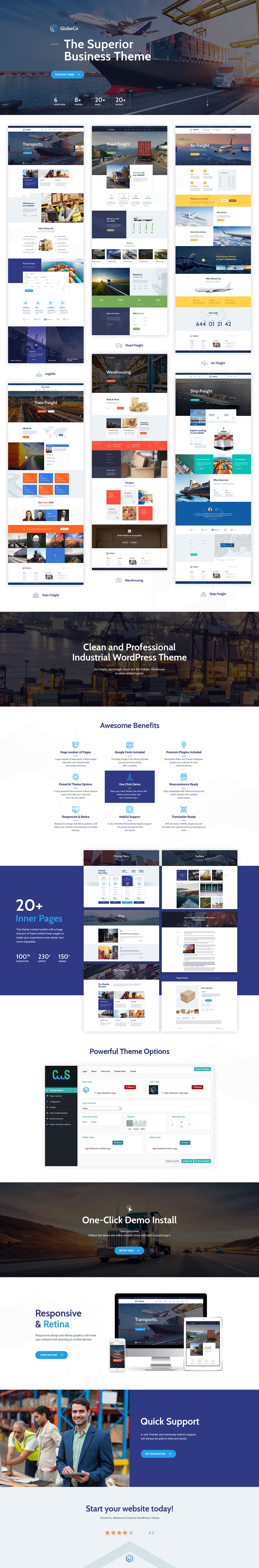 GlobeCo - Transport & Logistik WordPress Theme