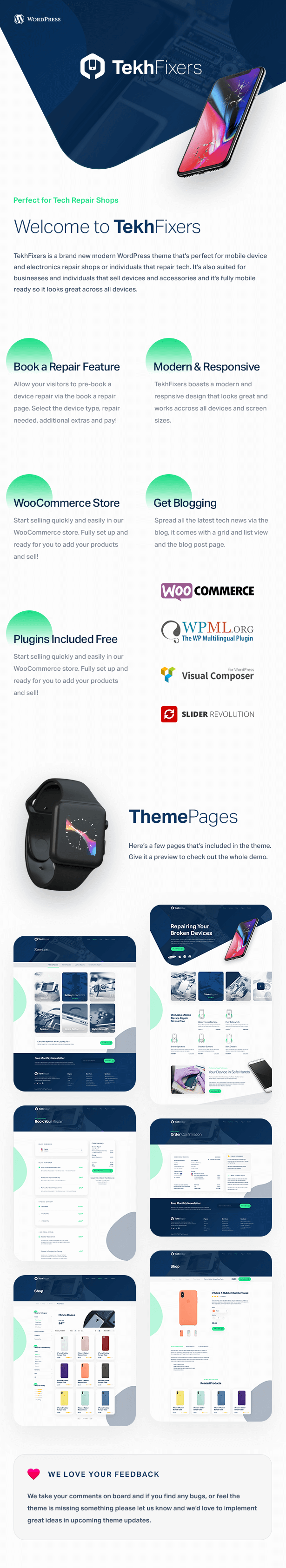 TekhFixers - Reparatur von Mobilgeräten WordPress Theme - 1