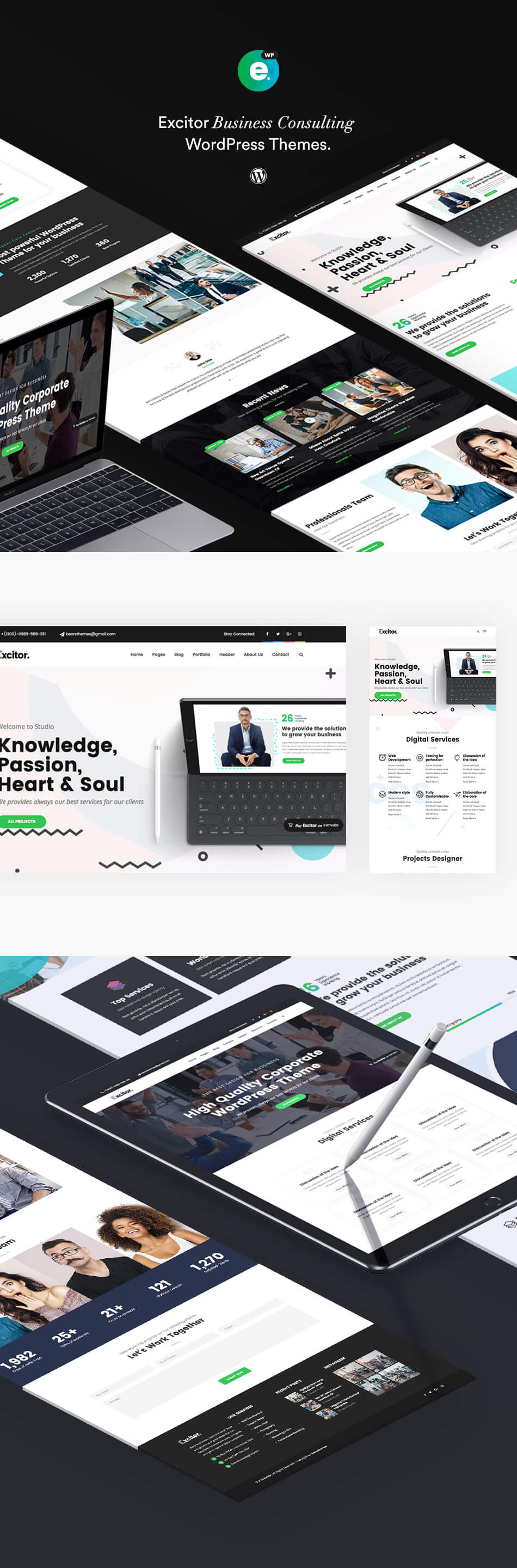 Excitor | Unternehmensberatung WordPress Themes - 2