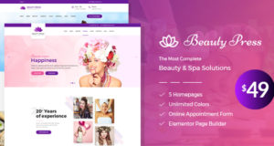 Beauty Salon Spa WordPress Template – BeautyPress