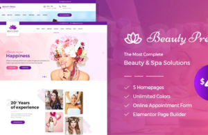 Beauty Salon Spa WordPress Template – BeautyPress