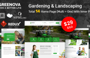 Greenova - Garten & Landschaftsbau WordPress Template