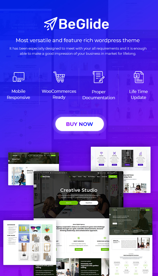 BeGlide: Corporate Business Berater Agentur WordPress Theme - 3