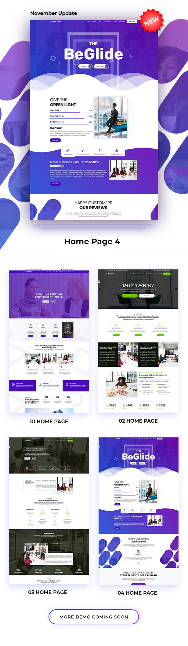 BeGlide: Corporate Business Berater Agentur WordPress Theme - 4