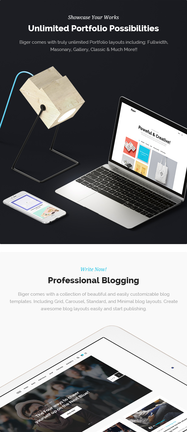Biger - Responsives Mehrzweck-WordPress-Theme - 5