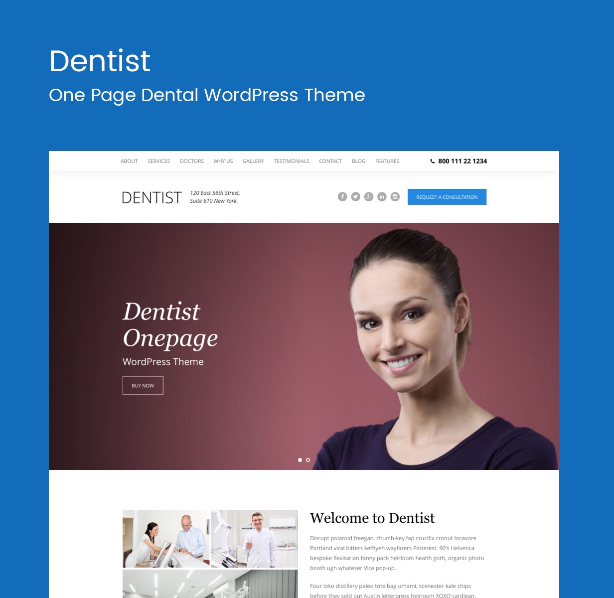 Zahnarzt - Dental One Page WordPress Theme - 1