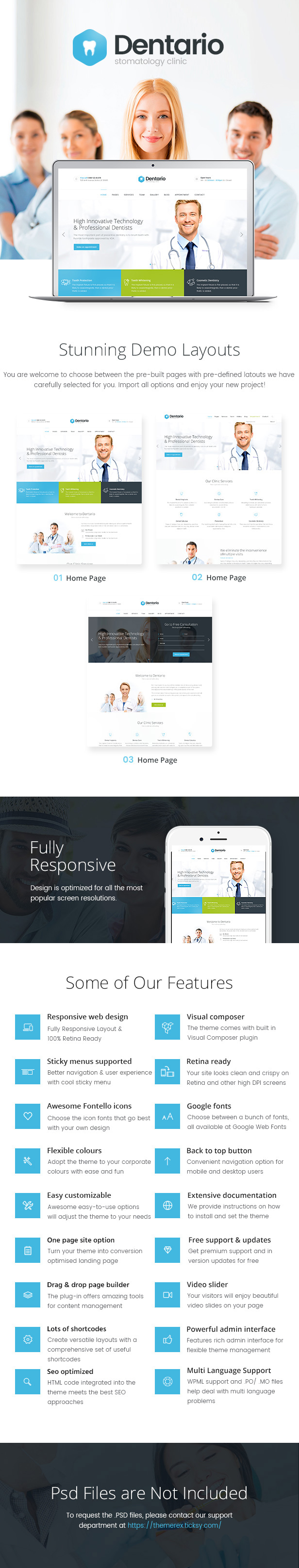 Dentario | Zahnarzt, Medizin & Gesundheitswesen WordPress Theme + RTL - 1