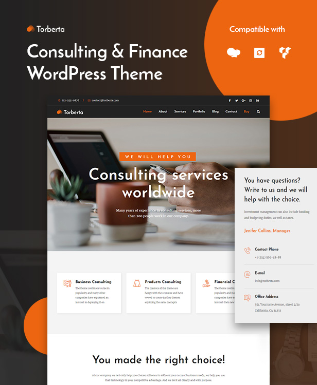 Torberta Consulting & Finance WordPredd Theme