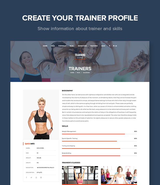 Trainingszone - Gym & Fitness WordPress Theme - 8