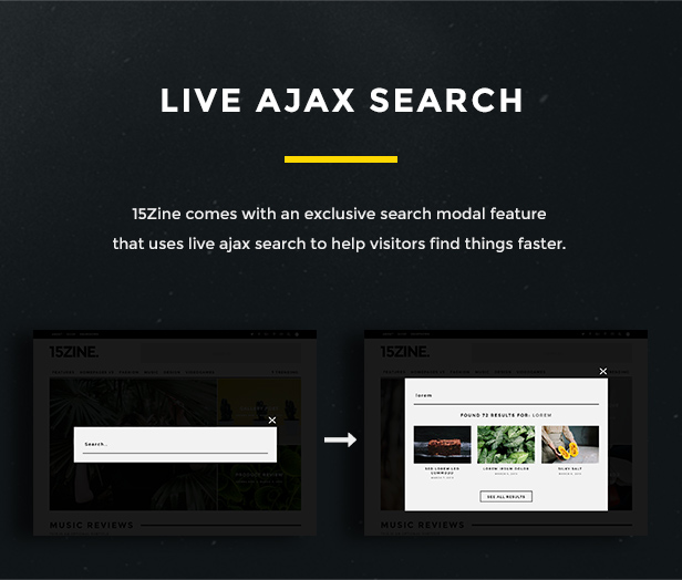 15Zine Live-Ajax-Suchfunktion