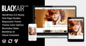Blackair – einseitiges WordPress-Layout für den Hair & Beauty Salon