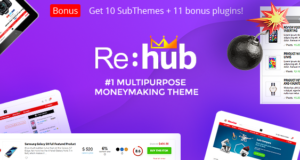 REHub – Preisvergleich, Marktplatz für mehrere Anbieter, Affiliate-Marketing, Community-Thema