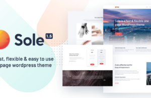 Sole – One Page WordPress Vorlage