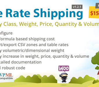 Tabelle Rate Versand nach Klasse, Gewicht, Preis, Menge und Volumen für WooCommerce