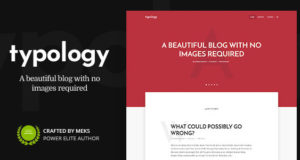 Typologie – Textbasiertes Minimal Blog WordPress Vorlage