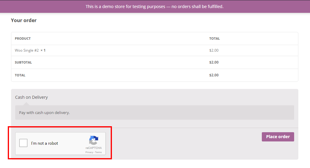 reCAPTCHA für WooCommerce - 8