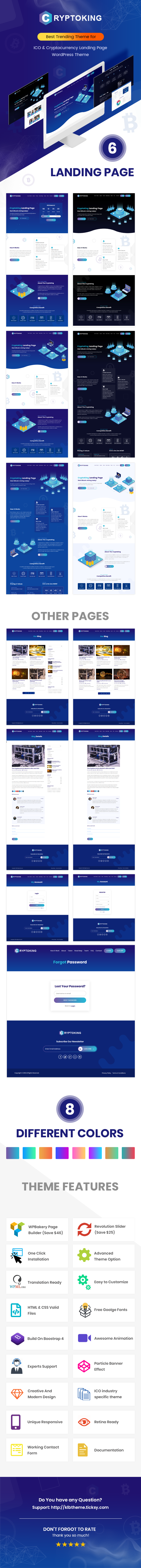 Cryptoking - Bitcoin & ICO Landing Page WordPress Theme - 3
