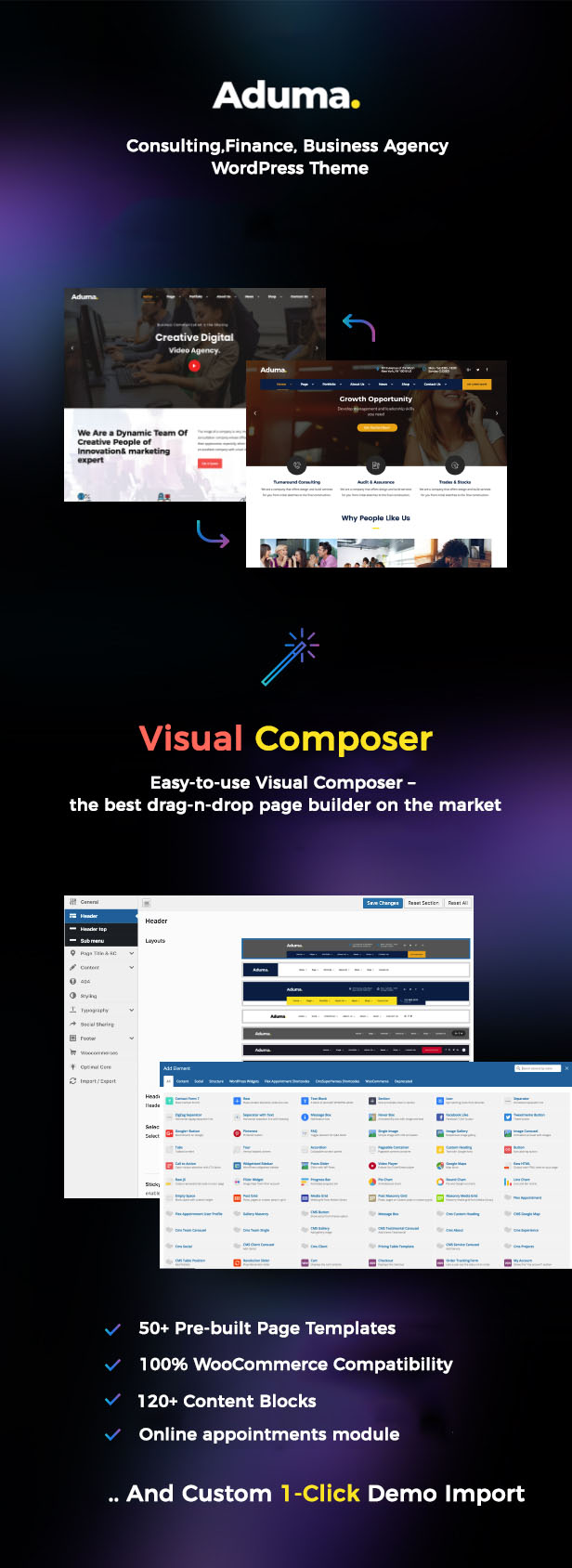 Aduma - Beratung, Finanzen, Business WordPress Theme - 1