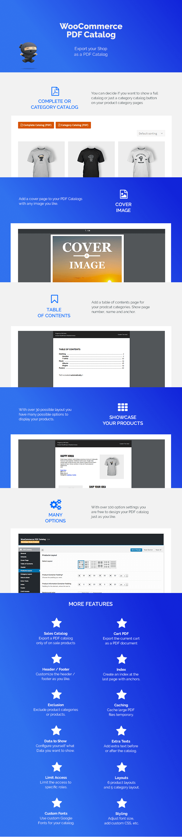 WooCommerce PDF Catalog Funktionen