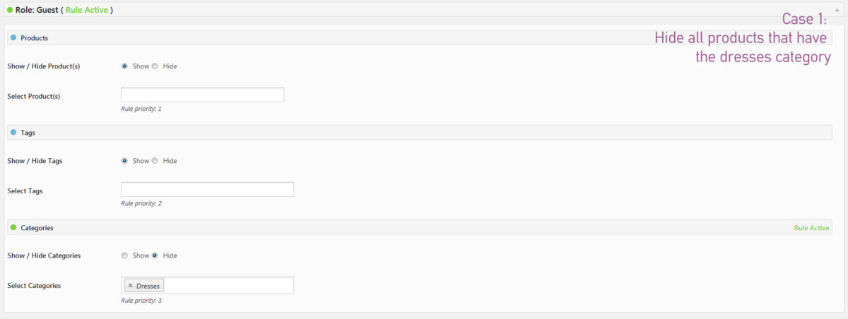 Sichtbarkeit von WooCommerce-Produkten | Produkte, Kategorien, Tags, Taxonomien und Preise nach Benutzerrolle ausblenden - 10