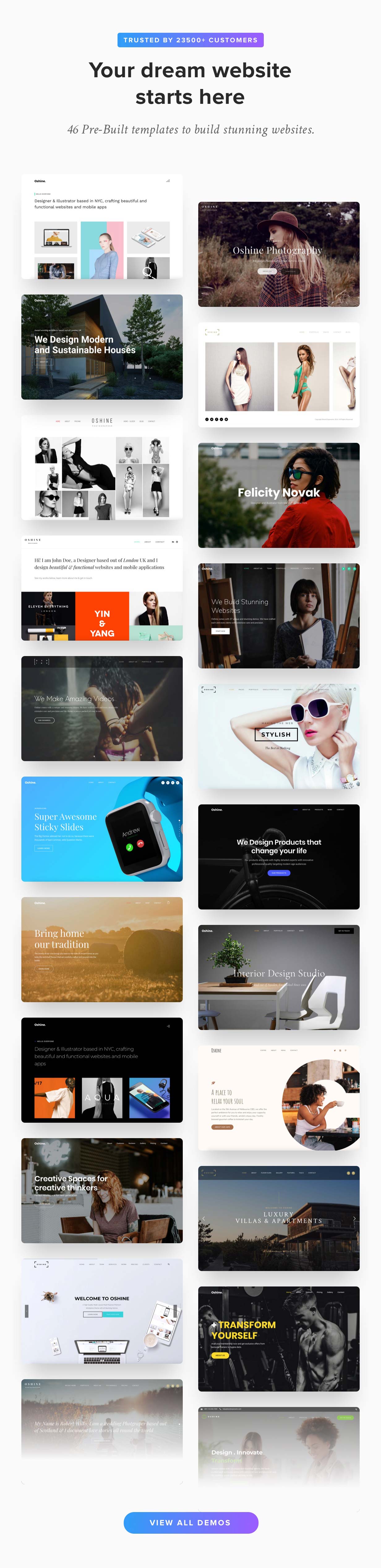 Oshine - Bestes Kreativdesign für WordPress