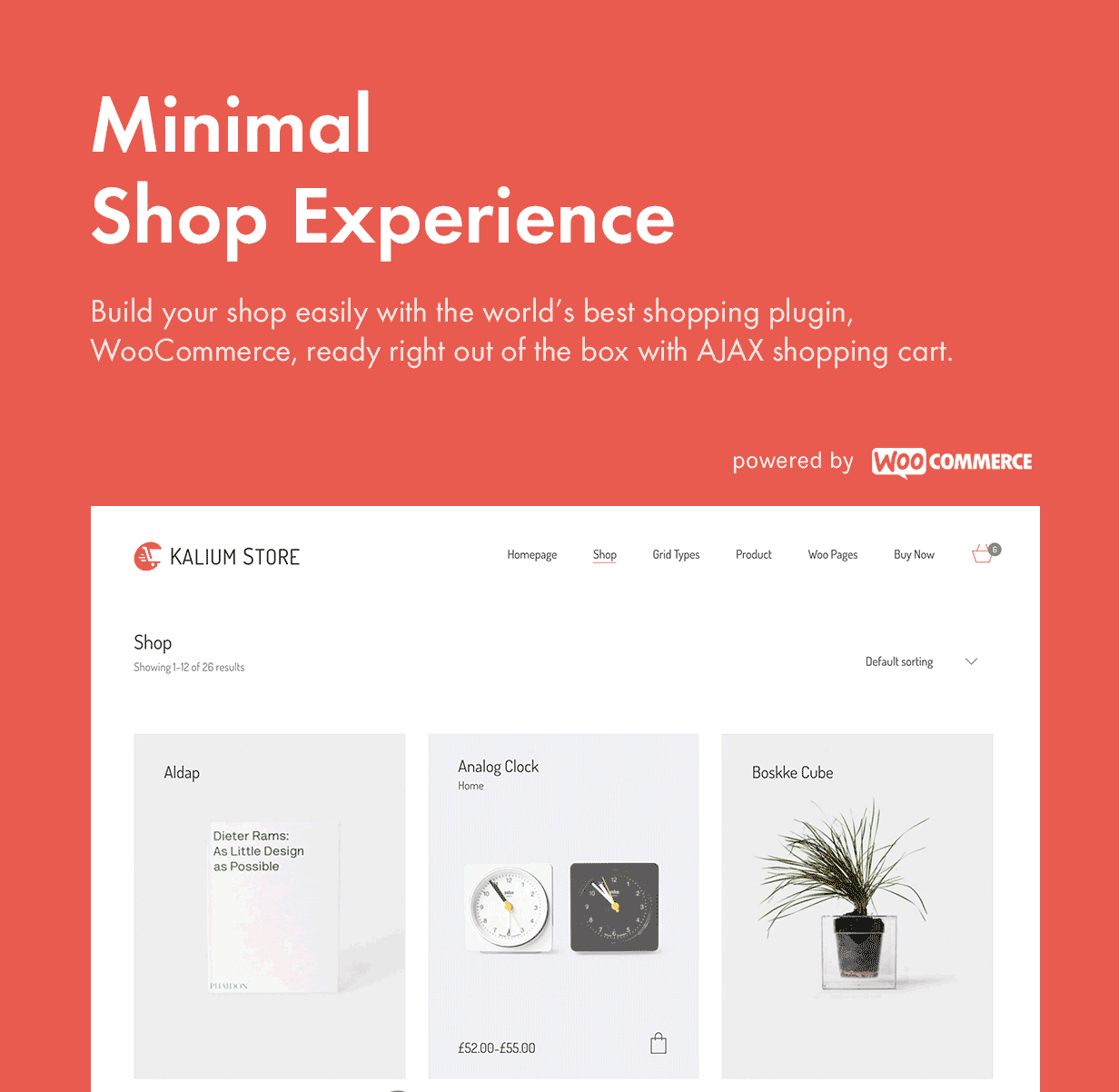 Minimales und modernes Einkaufserlebnis (E-Commerce)