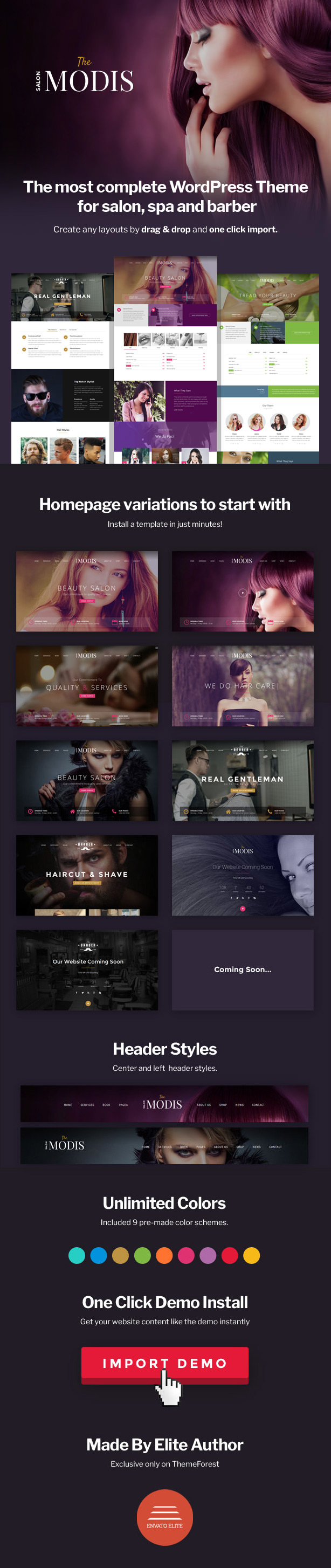 Modis - Salon & Friseur WordPress Theme