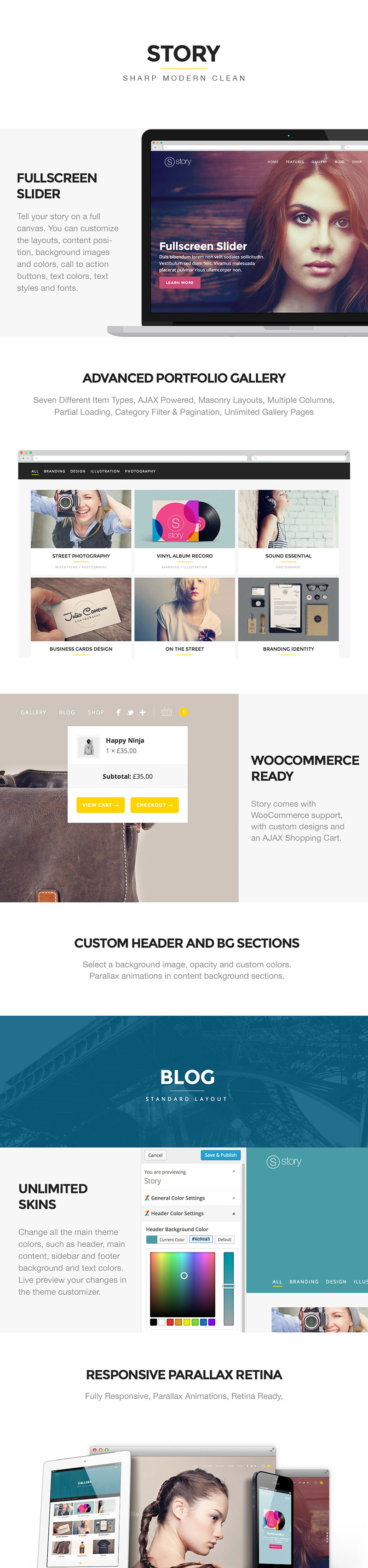 Story - Kreatives Responsive-Mehrzweckthema - 1