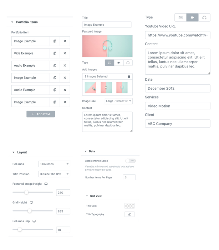 Portfolio Widget für Elementor