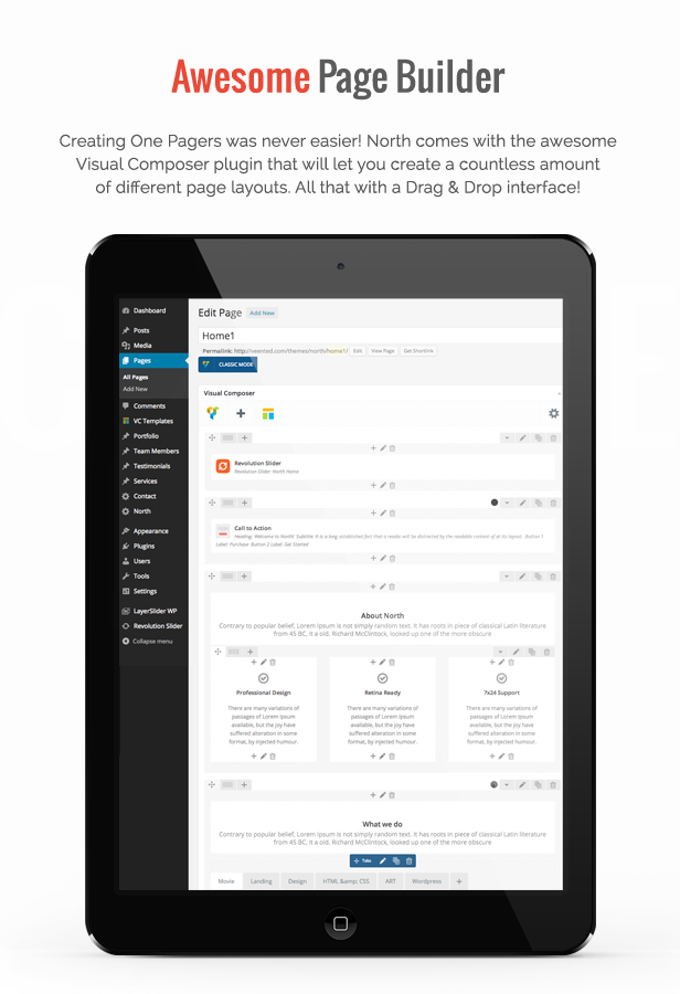 Nord - Eine Seite Parallax WordPress Theme - 9