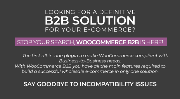 WooCommerce B2B - Beschreibung
