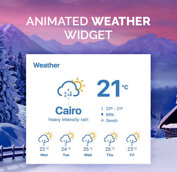 Animiertes Wetter-Widget