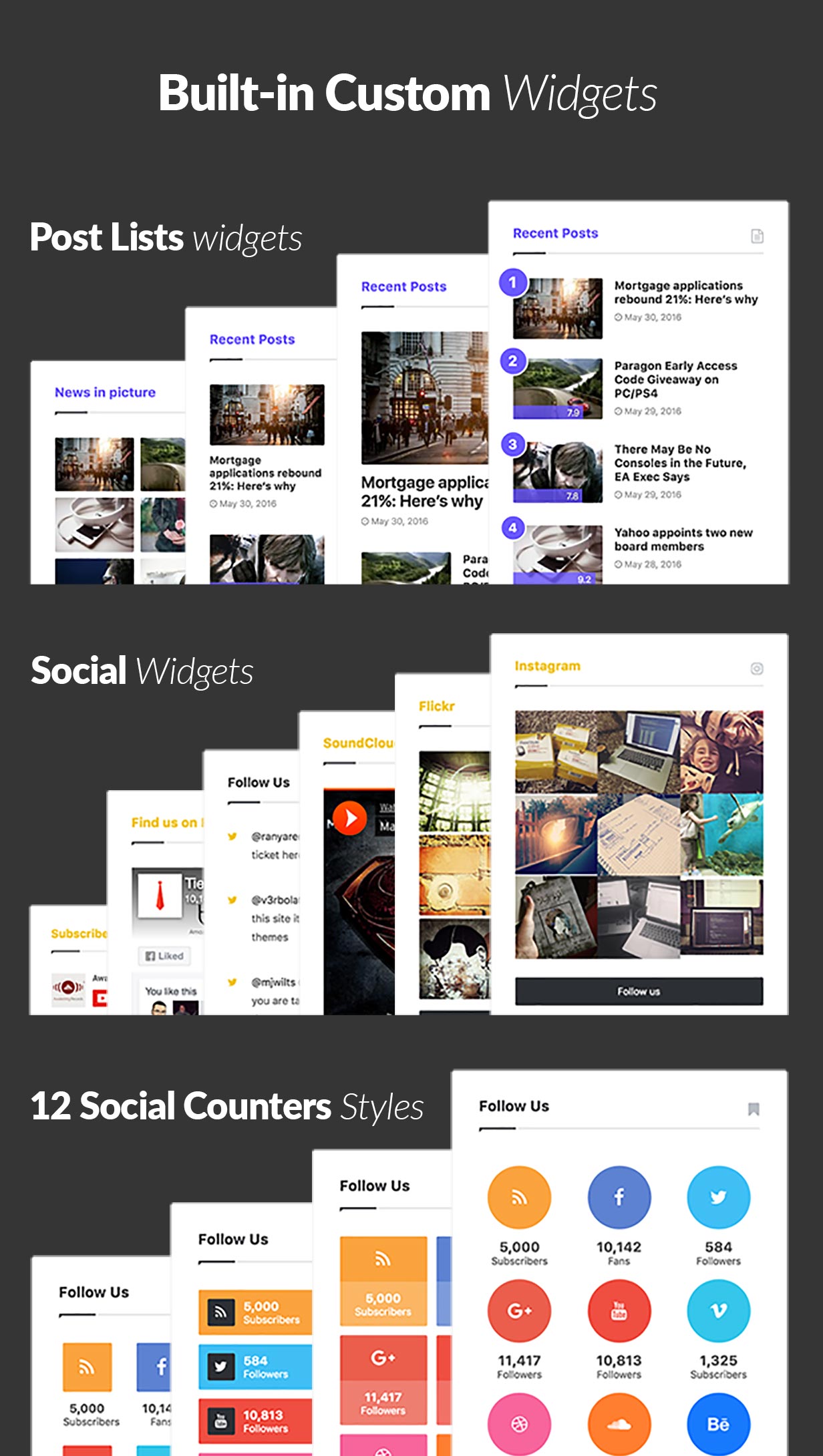 Eingebaute Widgets