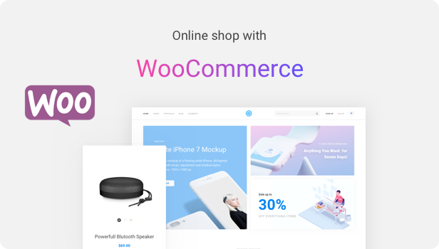 Startup WordPress Theme - Woocommerce integriert
