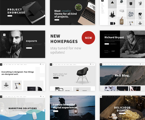 Minimales kreatives Schwarzweiß-WordPress-Theme - Neue Homepages