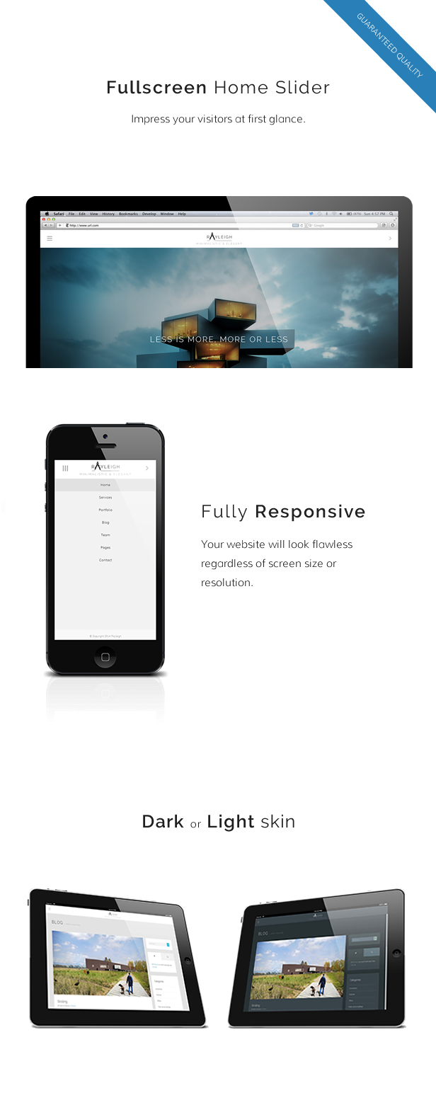 Rayleigh - Ein responsives Minimal Architect-Thema - 1