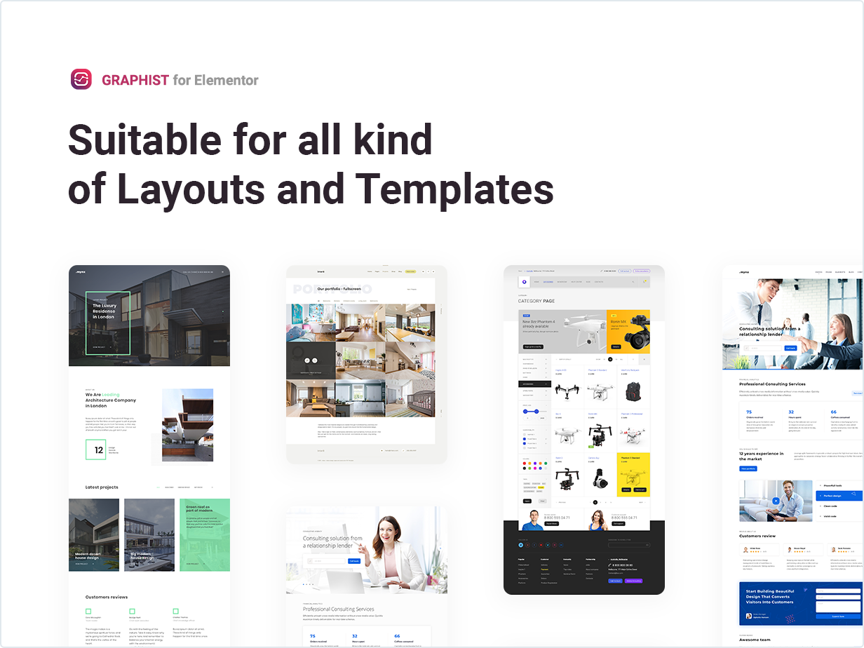 Geeignet für alle Arten von Layouts