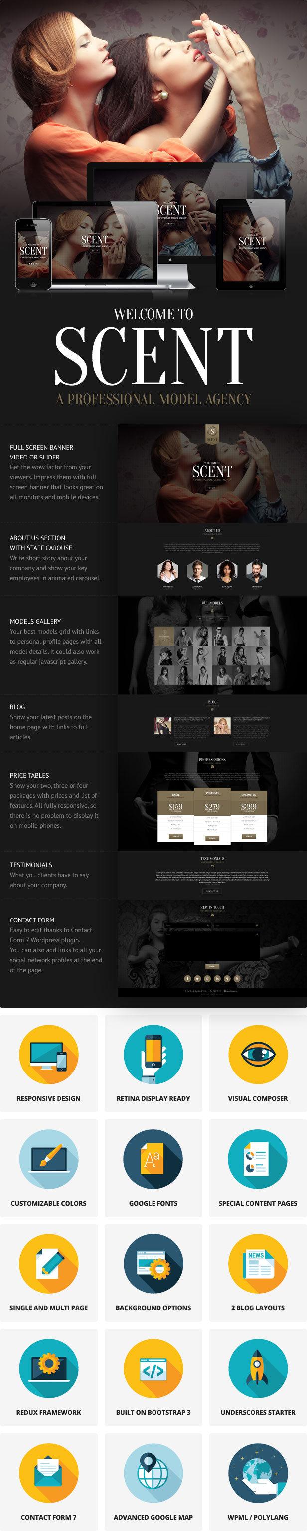Duft - Model Agency WordPress Theme - 1