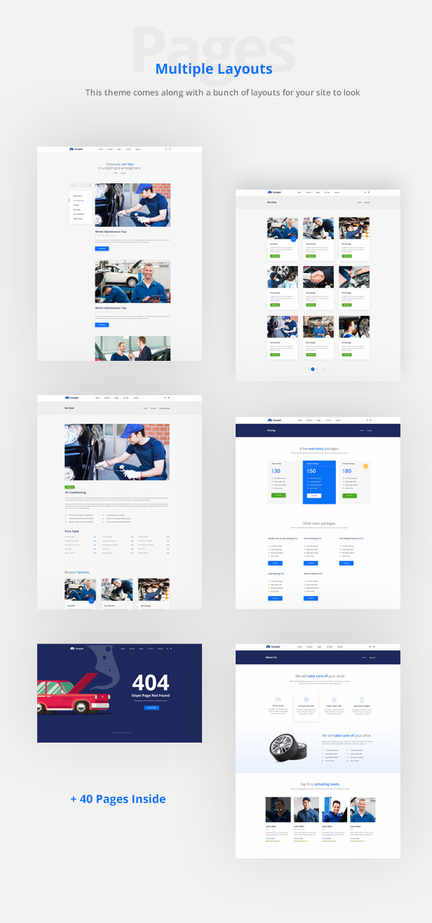 AutoService - Ein WordPress-Theme für Autoreparaturdienste und Automechanik - 2