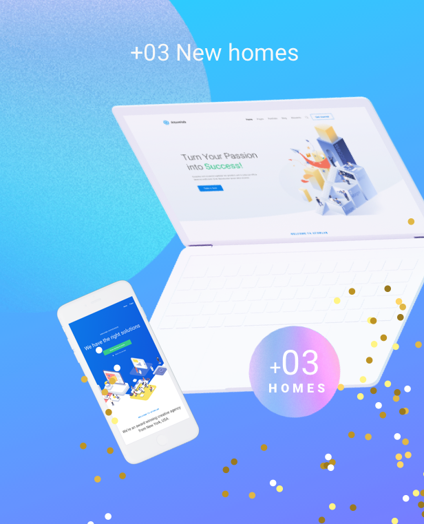 Startup WordPress Theme - 3 neue Homepages 