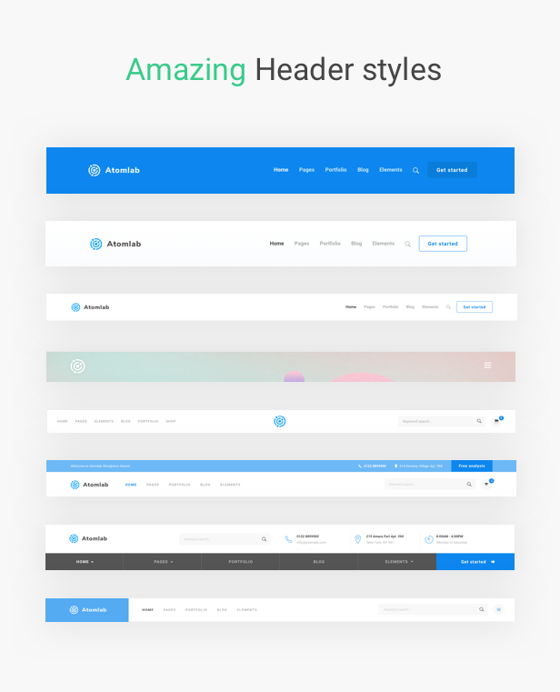 Startup WordPress Theme - Erstaunliche Header-Stile