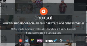 Anakual – Mehrzweck Corporate und Creative WordPress Vorlage