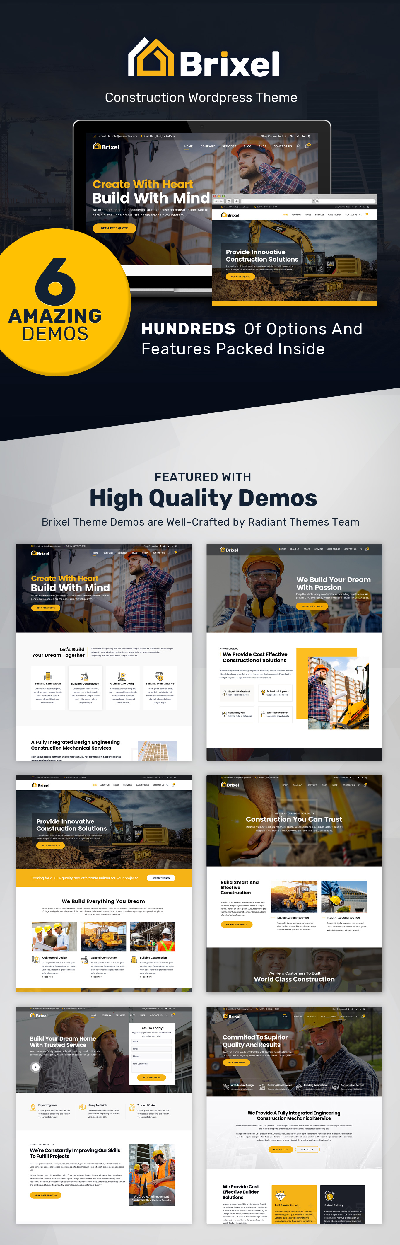 Konstruktionsmotiv-Homepage-Designs