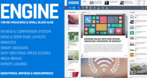 Engine – Drag & Drop-Nachrichtenmagazin mit Minisites