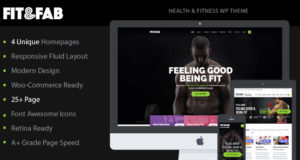 Fit & Fab – Aerobic, Fitness und Fitness WordPress Vorlage