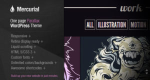 Mercurial – Einseitiges Parallax-WordPress-Template