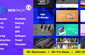 MixPack – Mehrzweck-WordPress-Vorlage – Beratung, Reisen, Essen, Software … Mit Page Builder