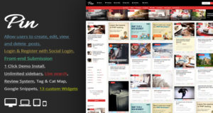 Pin = Pinterest Style / Persönliches Mauerwerk Blog / Front-End-Einreichung