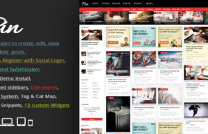 Pin = Pinterest Style / Persönliches Mauerwerk Blog / Front-End-Einreichung