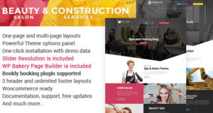 Schönheitssalon & Baudienstleistungen WordPress Vorlage